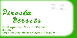 piroska mersits business card